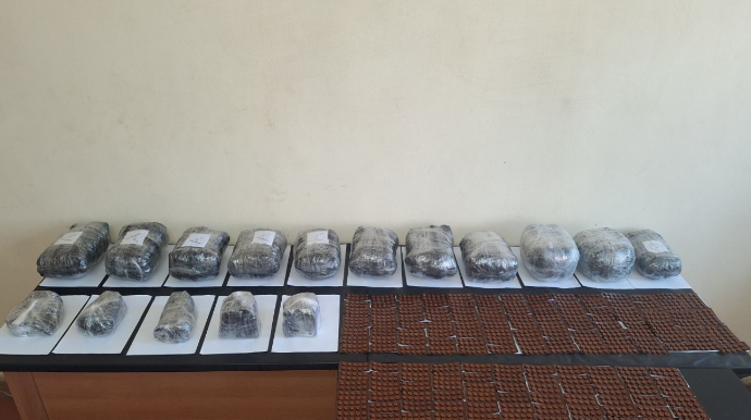 İrandan Azərbaycana 16 kq narkotik keçirilməsinin qarşısı alındı