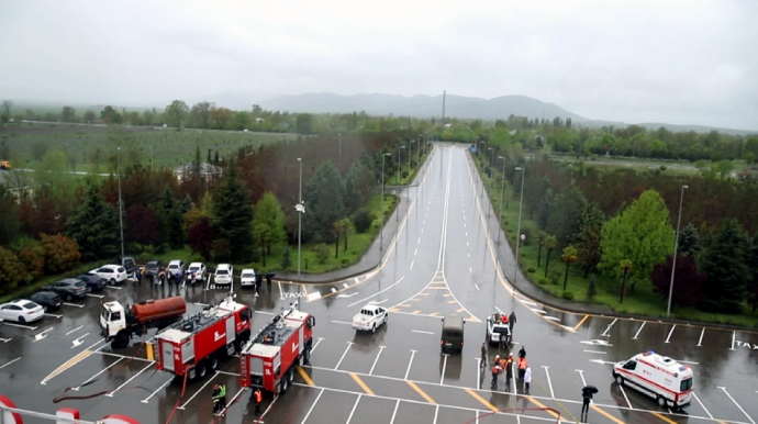 МЧС и AZAL провели учения в Габалинском аэропорту – ВИДЕО 