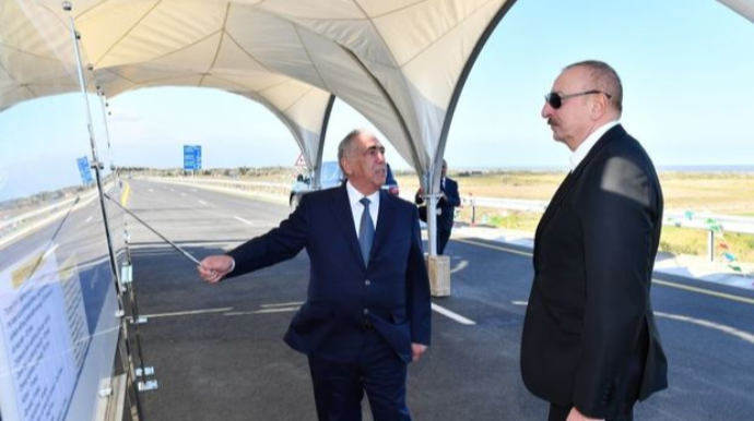 Prezident Qubada ödənişli yeni avtomobil yolunun açılışında iştirak edib   - FOTO
