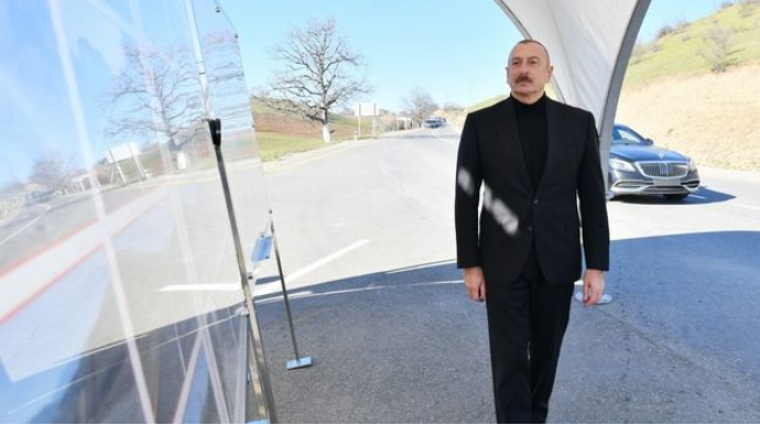 İlham Əliyev Quba – Qonaqkənd avtomobil yolunun açılışını edib - FOTO 