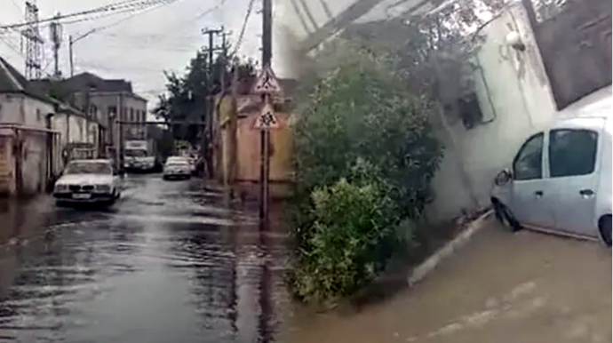 Qısamüddətli leysan Bakını iflic etdi - VİDEO 