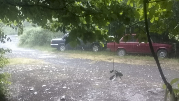 Çaylardan sel keçib, İsmayıllıya dolu düşüb - FAKTİKİ HAVA 