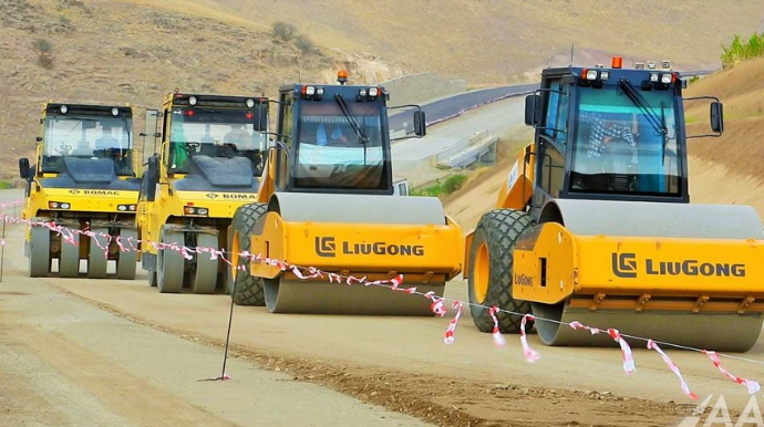 Şükürbəyli-Cəbrayıl-Hadrut yolunda işlərin 87 faizi yekunlaşıb  - FOTO - VİDEO