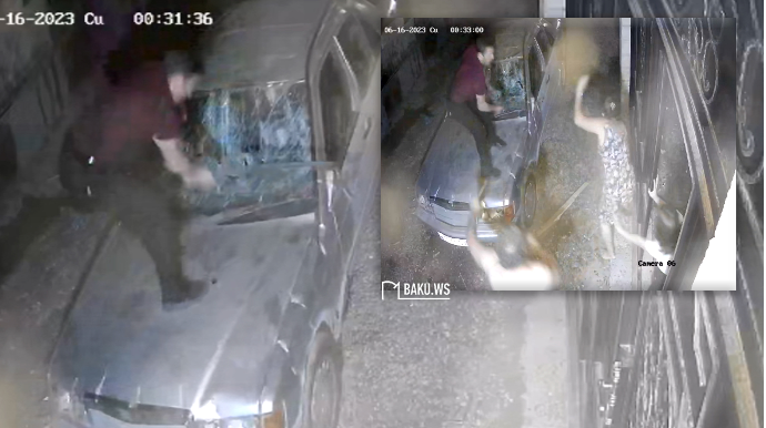 Azərbaycanda şok olay!  - Kişi keçmiş arvadı və qaynına xəsarət yetirib, avtomobili əzib - VİDEO 