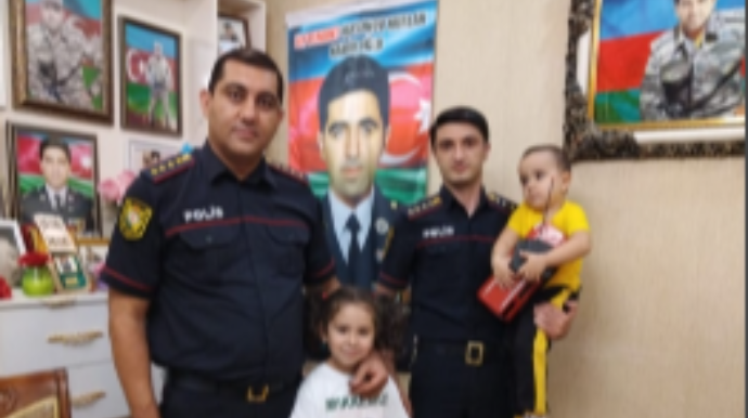 Şuşa polisi şəhid Nurlan Həsənovun ailəsini ziyarət ediblər  - FOTO