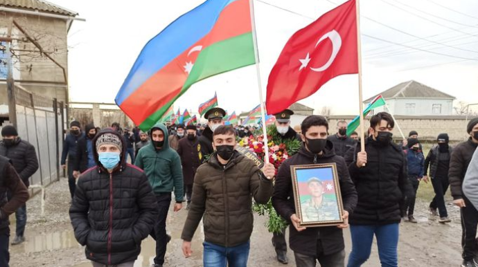 Şəhid olan əsgərimiz Xaçmazda dəfn olunub  - FOTO