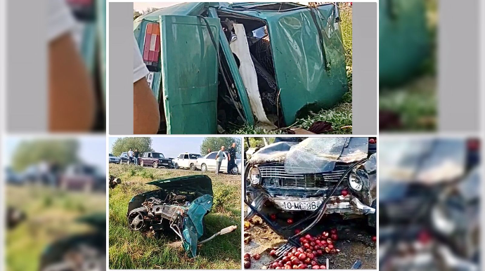 Tərtərdə ağır qəza:  Avtomobil dərəyə aşaraq iki yerə bölündü  - VİDEO