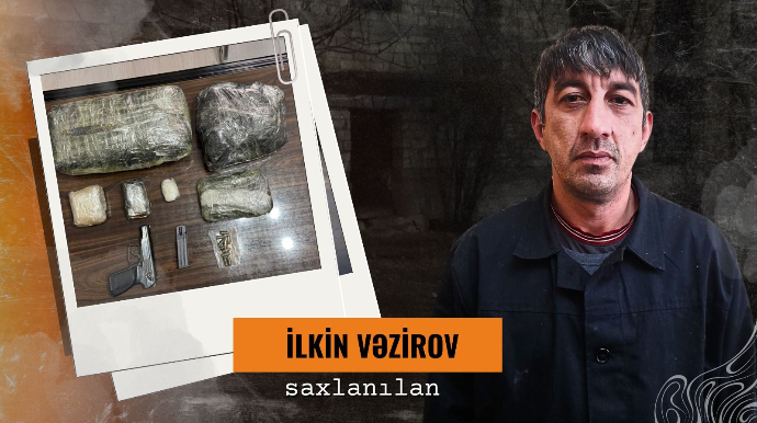 Narkotik satışı ilə məşğul olan silahlı şəxs saxlanıldı - VİDEO