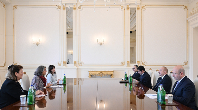 İlham Əliyev Anaklaudia Rossbaxı qəbul etdi - FOTO