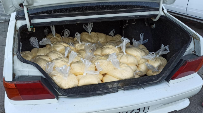 Avtomobildən saxta kərə yağı aşkarlanıb - FOTO 