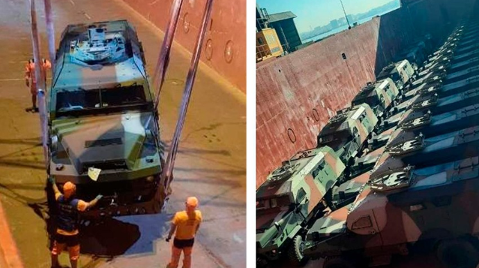 Fransa Gürcüstan üzərindən Ermənistana hərbi texnika göndərir   - VİDEO - FOTO