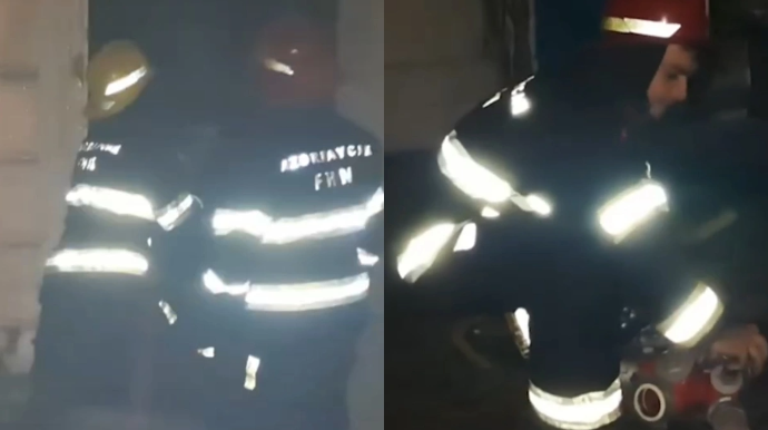 Bakıda moteldə yanğın baş verdi - VİDEO