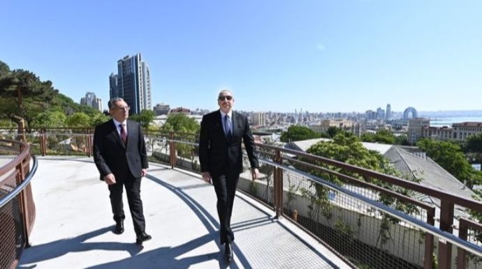 Президент Ильхам Алиев ознакомился с условиями, созданными в новом парке "Чемберекенд" в Баку - ФОТО - ВИДЕО