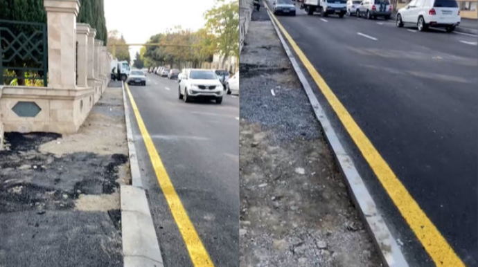 Bakıda küçə yarımçıq asfaltlanıb? - AÇIQLAMA - VİDEO 