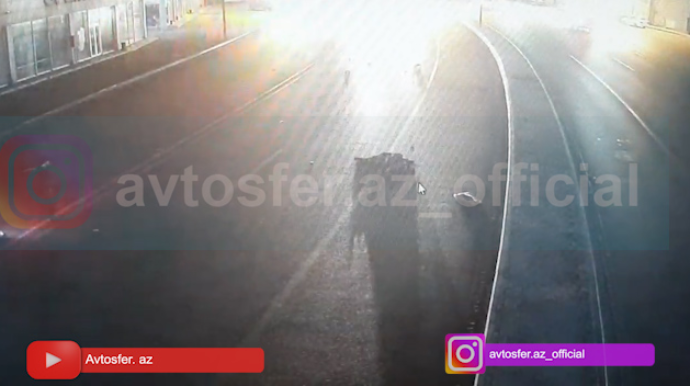 Bakıda dəhşət: maşın piyadanı vurdu, digəri üstündən keçdi - ANBAAN VİDEO +18  