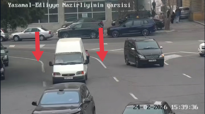 Вниманию водителей: В Баку на этом повороте камера фиксирует нарушителей — ВИДЕО 