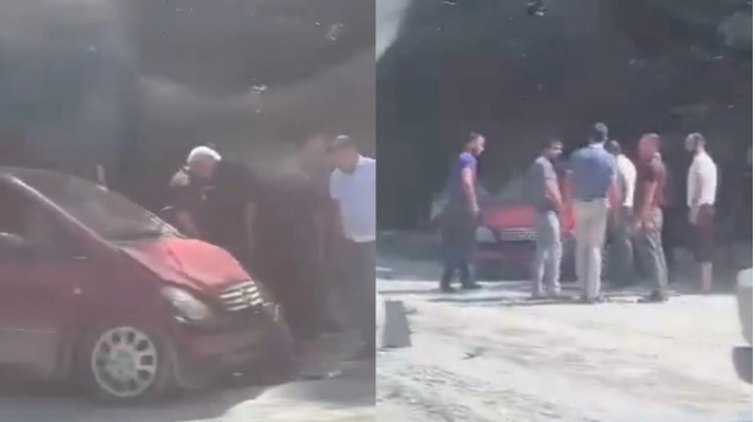 İsmayıllı-Qəbələ yolunda QƏZA: İKİ AVTOMOBİL TOQQUŞDU   - VİDEO