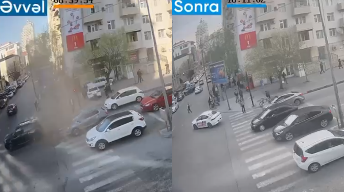 Bu küçədə işıqforun yaşıl işığının vaxtı artılırdı - VİDEO