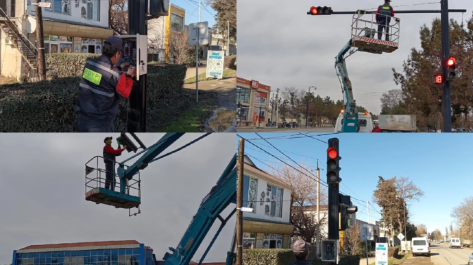 “Siqnal” İdarəsi svetoforlarda baş verən nasazlıqları aradan qaldırdı - VİDEO