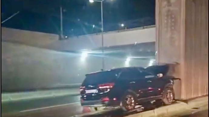 Bakı-Sumqayıt yolunda “KIA” körpü dayağına çırpıldı - VİDEO