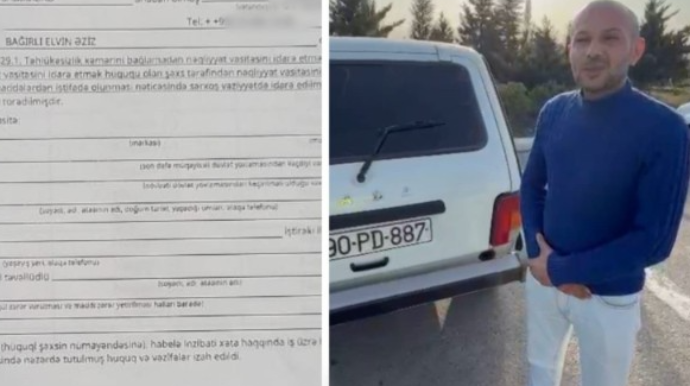 Narkotikin təsirində avtomobil idarə edən şəxs saxlanıldı - FOTO