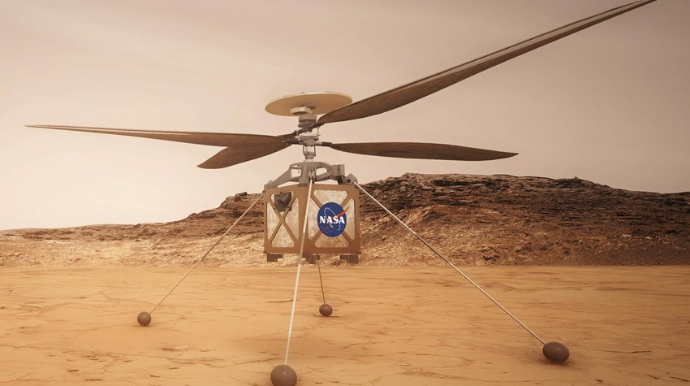 Вертолет Ingenuity  совершил свой первый полет на Марсе  - ВИДЕО