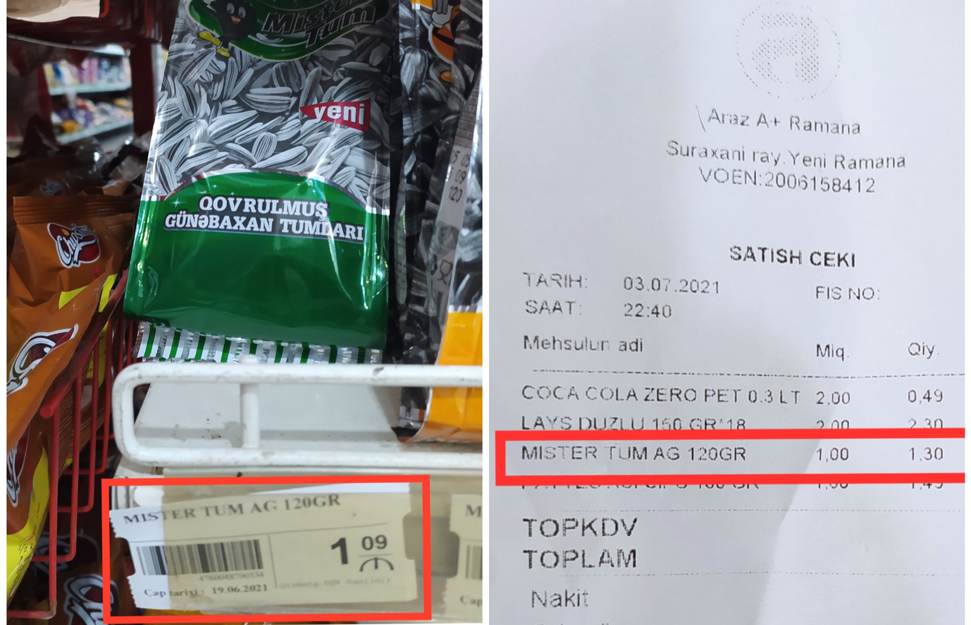 "Araz" marketdə müştərilər belə aldadılır  - FOTO