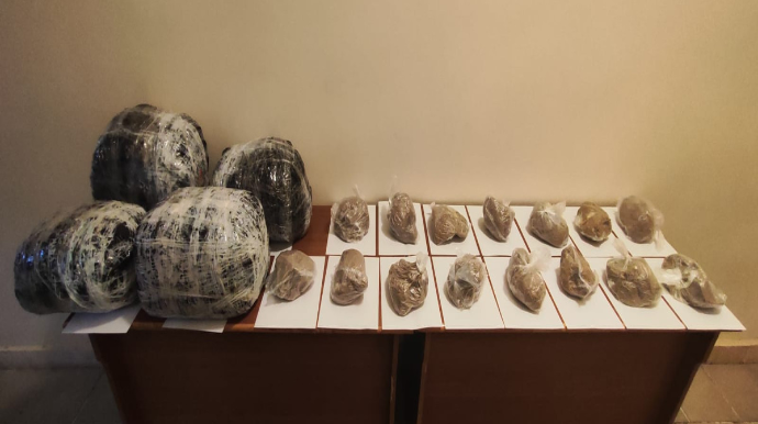 İrandan Naxçıvana 31 kq narkotik keçirilməsinin qarşısı alınıb   - FOTO