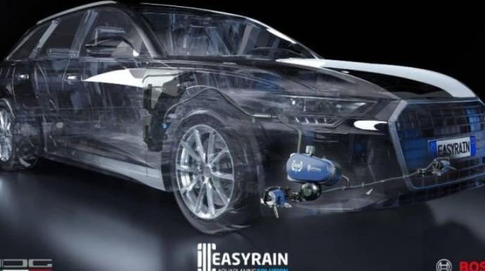 "Audi" akvaplaninq sistemini sınayıb  - VİDEO