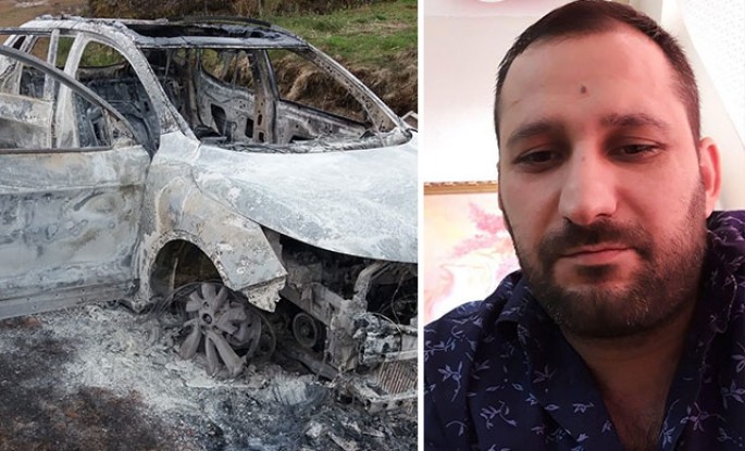 Yanan avtomobildən tapança ilə vurulmuş şəxsin cəsədi tapıldı - FOTO