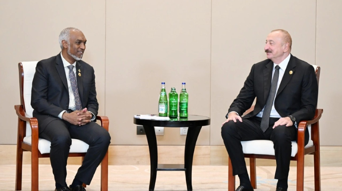 İlham Əliyevin Maldiv Prezidenti ilə görüşü oldu   - FOTO - YENİLƏNİB