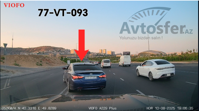 Sürücü rahatlığı üçün qoşa xətdən döndü; təhlükə yarandı  - VİDEO
