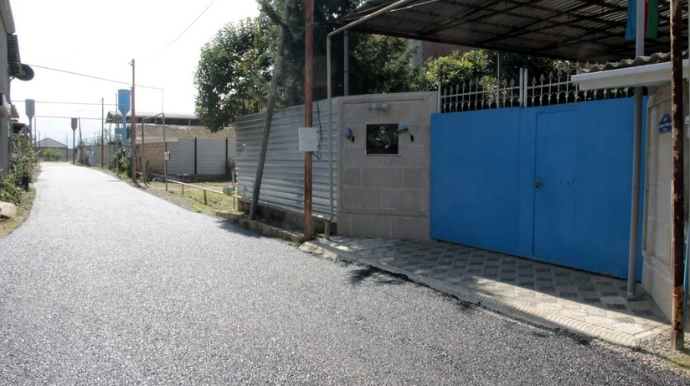 Şəhid adı daşıyan küçə asfaltlanıb - FOTOLAR 