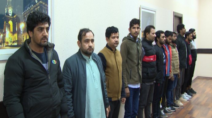 Azərbaycanda qanunsuz yaşayan miqrantlar saxlanıldı  - FOTO - VİDEO