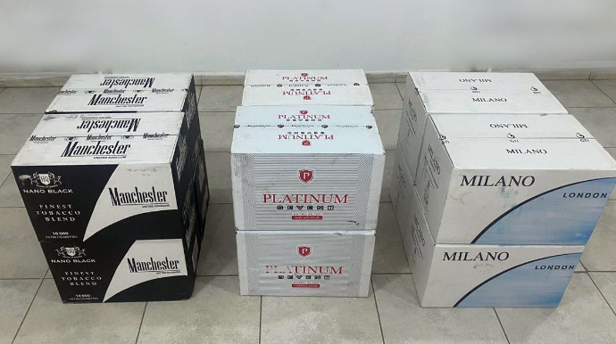 Külli miqdarda aksiz markası olmayan siqaret aşkarlandı  - FOTO