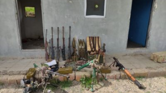 İşğaldan azad edilən ərazilərdə silah-sursat aşkarlandı - FOTO