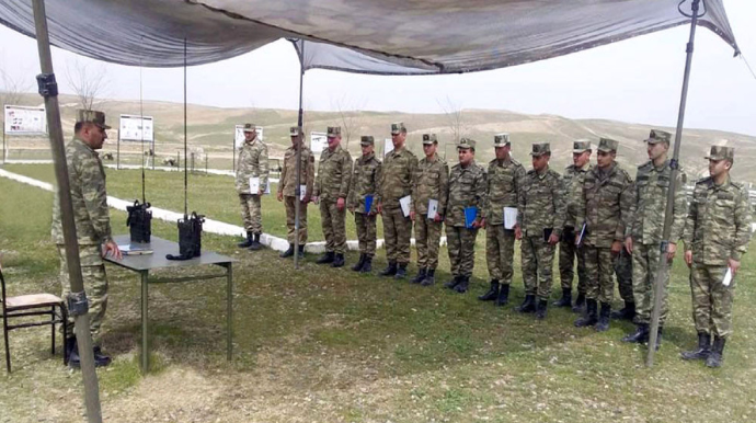 Azərbaycan Ordusunda məşğələlər keçirilib 
