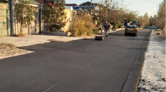 Suraxanıda daha bir küçə asfaltlandı  - FOTO