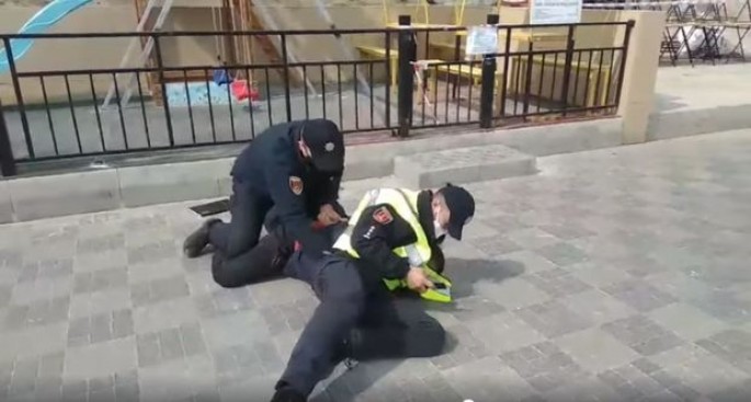 Karantin qaydalarını pozanları belə saxladılar - VİDEO