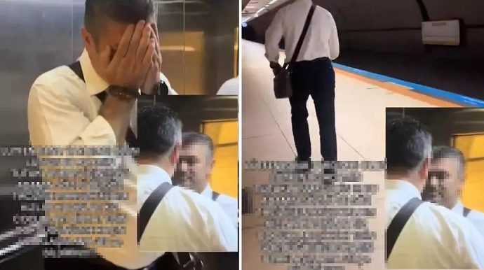 Metroda SKANDAL: Qadına qarşı əxlaqsız hərəkət edib qaçdı - VİDEO