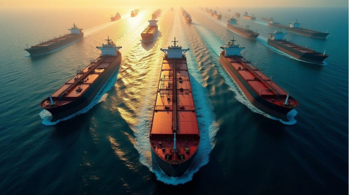 Объем нефти на танкерах в море достиг максимума за два года