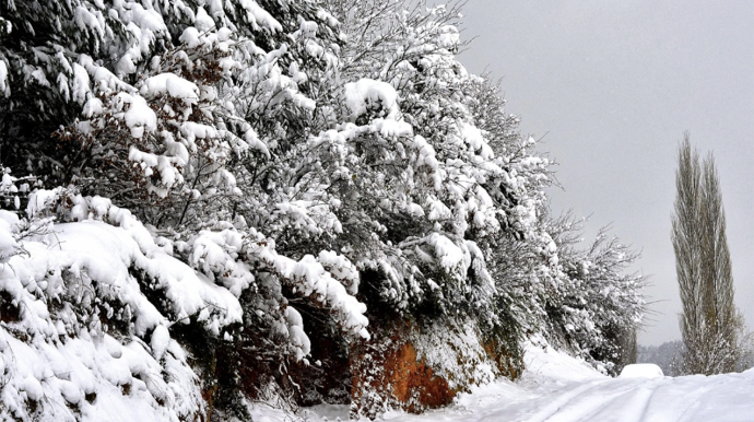 Xınalığa yarım metrdən çox qar yağdı 