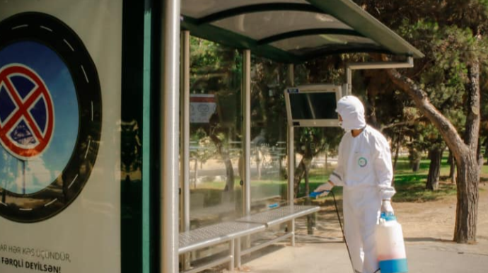 BNA dayanacaqlarda dezinfeksiya işləri aparıb - FOTO 