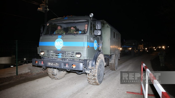 Xankəndi-Laçın yolunda sülhməramlıların 25 avtomobilinin hərəkətinə şərait yaradılıb 