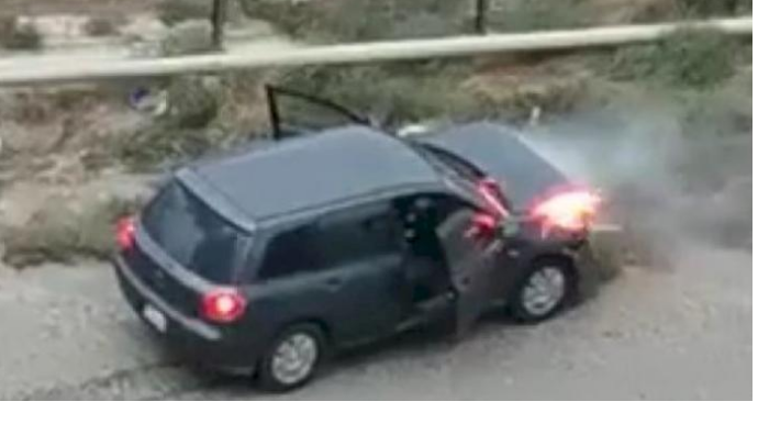 Bakıda qardaşlar avtomobili yandırıb 