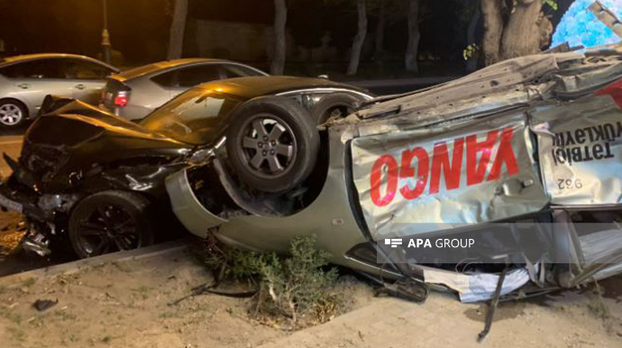 Bakıda “Toyota” “BMW” ilə toqquşdu, 5 nəfər...   - FOTO - VİDEO