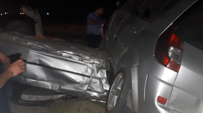 Gecə Bakıda iki maşın toqquşdu;  2 nəfər öldü, yaralananlar var - FOTO 