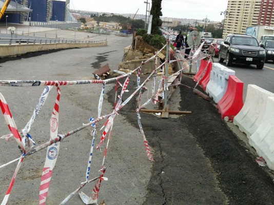 "İstinad divarı vağzala doğru sürüşür"