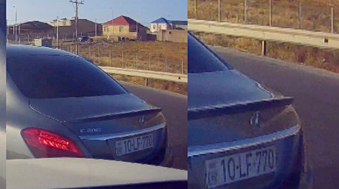 Qəza şəraiti yaradan  qadın sürücü ona yol verilmədiyi üçün görün nə etdi   - VİDEO