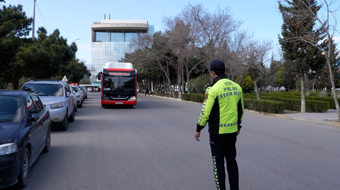 Sumqayıtda avtobus sürücüləri və piyadalarla bağlı profilaktik tədbir keçirilib - FOTO - VİDEO